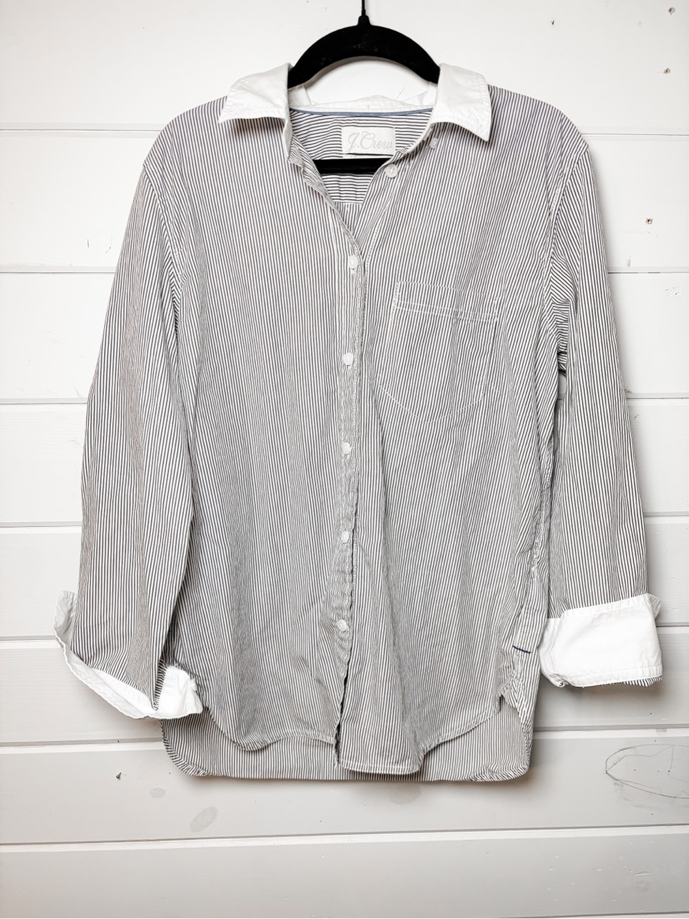 J.Crew Women's Pin Striped Button Down Shirt Size 6